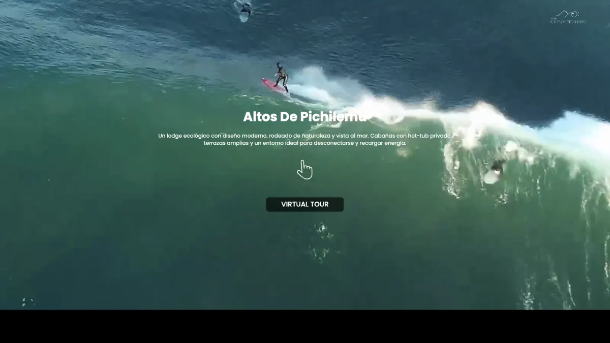 Tour virtual 360° del lodge Altos de Pichilemu frente a Punta de Lobos